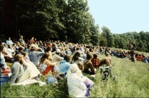 people in meadow